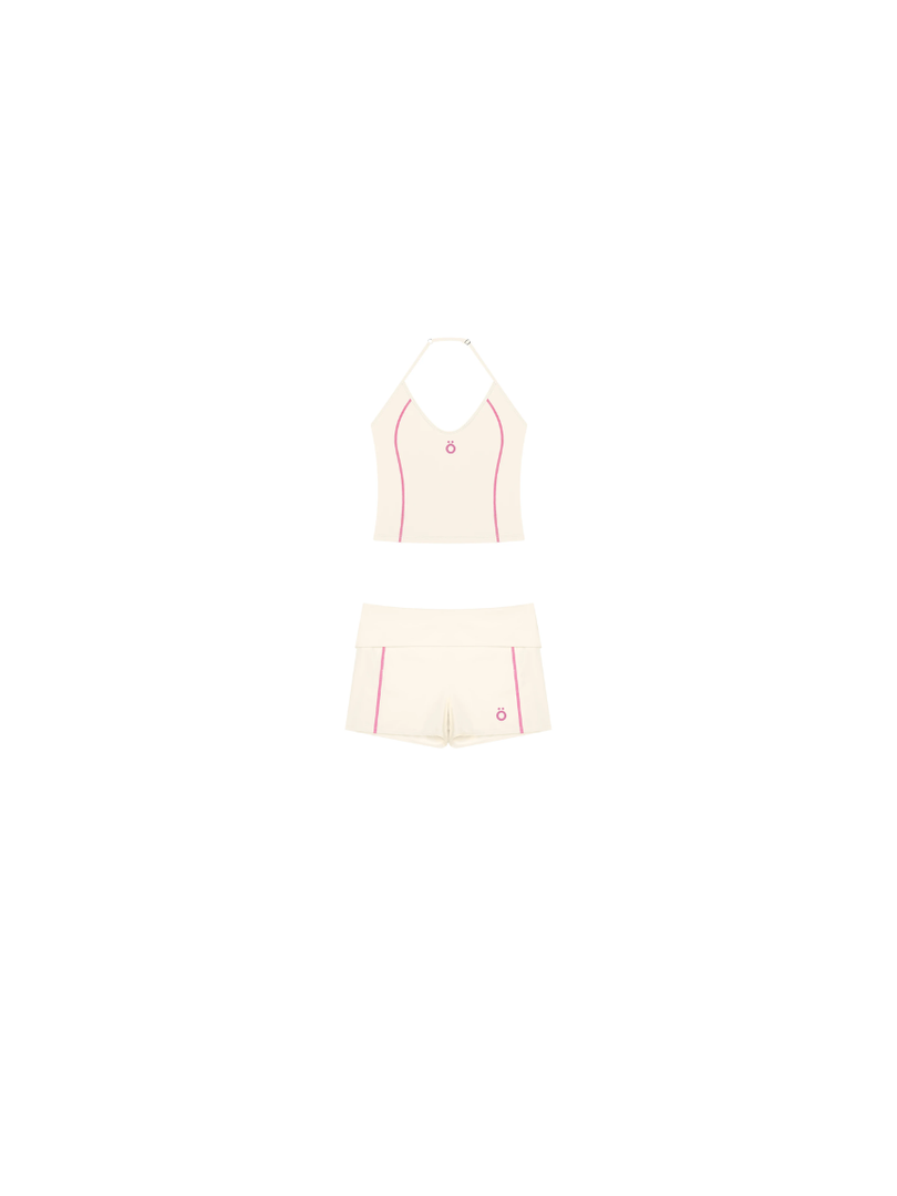 Aria + Marcella Halter Top & Biker Shorts Matching Set