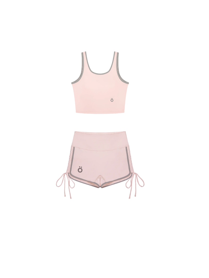 Fulvia + Delia Block Yoga Matching Set - In Light Pink