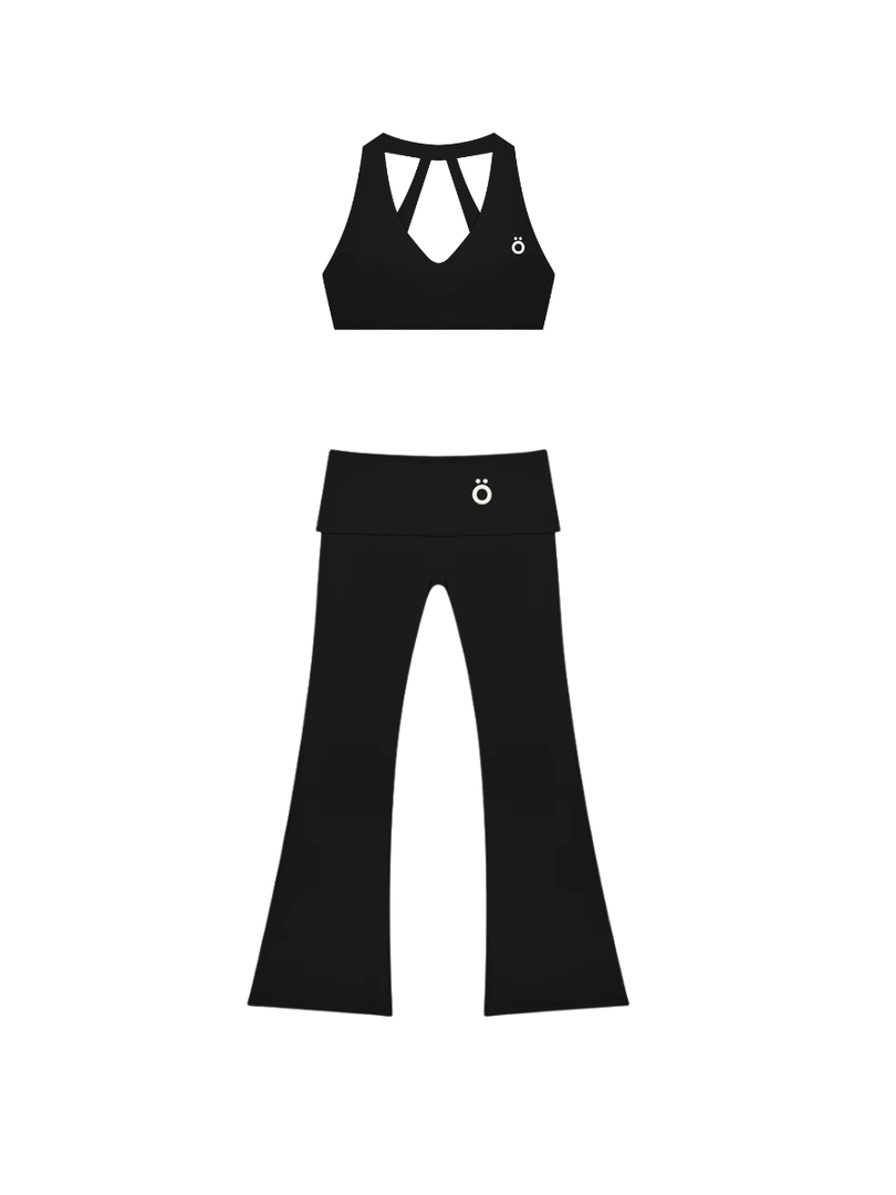Flora Halter & Flared Yoga Sports Matching Set