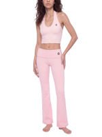 Load image into Gallery viewer, Severina &amp; Lucilla Halter Bra and Flared Yoga Activewear Matching Set - In Pink
