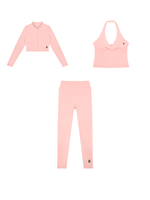 Load image into Gallery viewer, Albina + Arcadia + Honora Cropped Top and Jacket &amp; Leggings 3 Piece Yoga Matching Set

