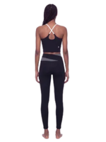 Load image into Gallery viewer, Tullia + Juno Color Block Top and Leggings Sports Matching Set - In Black
