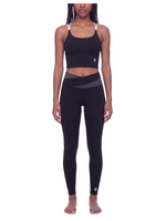Load image into Gallery viewer, Tullia + Juno Color Block Top and Leggings Sports Matching Set - In Black
