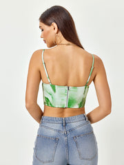 Tie Dye Backless Zipper Top | Vacation Top