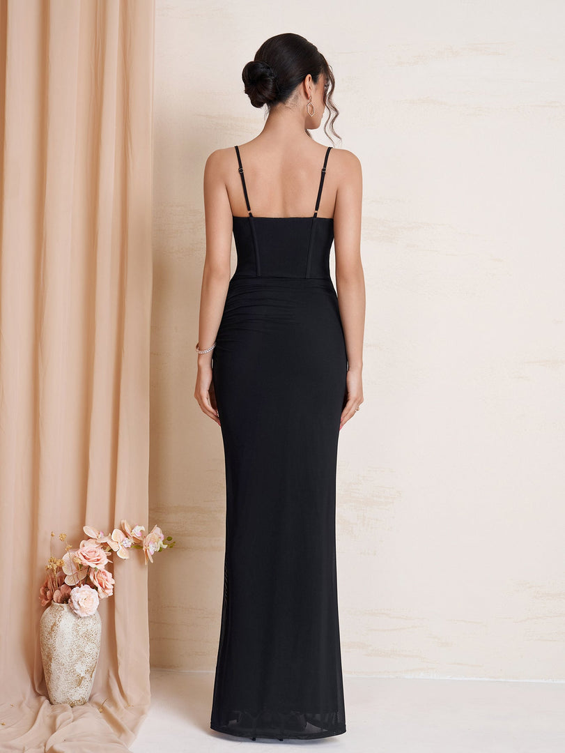 Tie Front Ruched Bodycon Mesh Dress | Cocktail Dress, Homecoming Dress