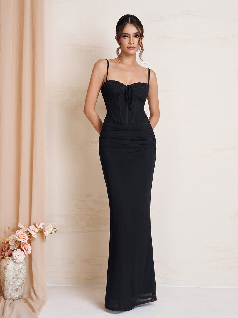 Tie Front Ruched Bodycon Mesh Dress | Cocktail Dress, Homecoming Dress