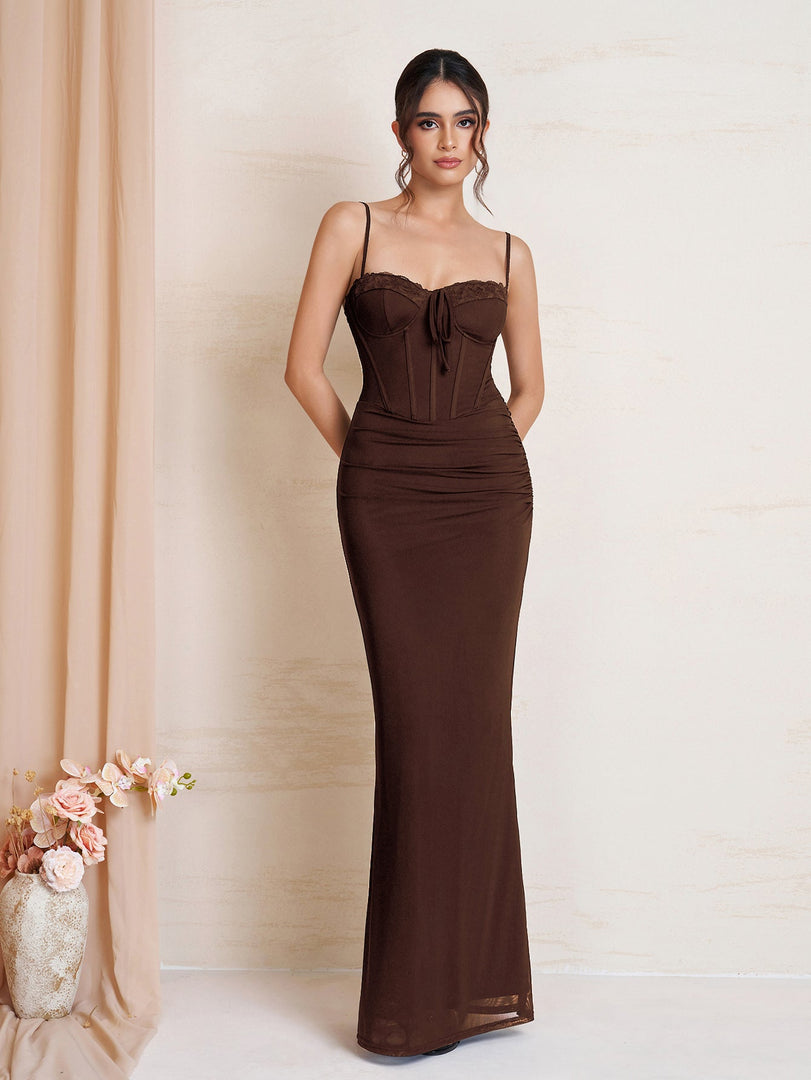 Tie Front Ruched Bodycon Mesh Dress | Cocktail Dress, Homecoming Dress