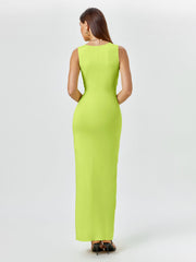 V-Neck Cut Out Split Hem Bodycon Dress | Homecoming Dress, Cocktail Dress