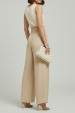 Load image into Gallery viewer, Women's Linen Wide Leg Pants High Waist Elastic Style
