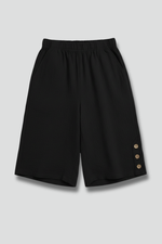 Load image into Gallery viewer, Women's Wide Leg Shorts Elastic High Waist Side Button Hem Pocket Casual Style
