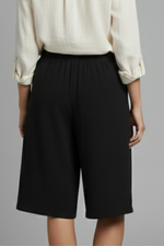Load image into Gallery viewer, Women's Wide Leg Shorts Elastic High Waist Side Button Hem Pocket Casual Style
