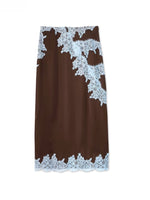 Load image into Gallery viewer, Women's Lace Panel Halter Top and Skirt Set Satin Maxi Skirt
