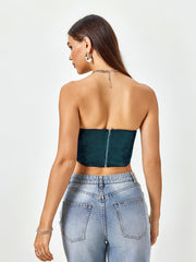 Zipper Backless Corset Tube Top | Cocktail Party Top