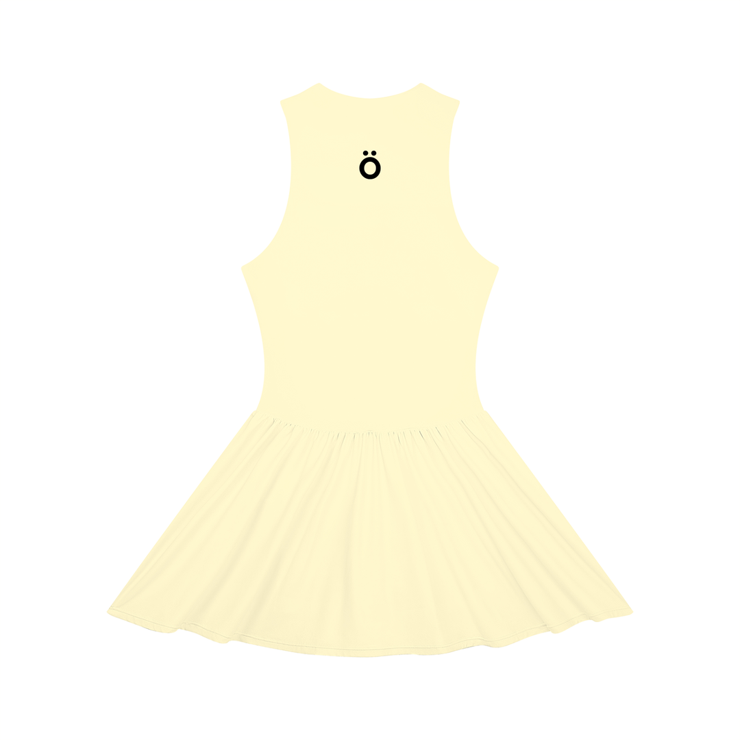 Selena Ruched Sleeveless Full-Zip Dress - In Pink, Light Yellow, & Water Blue