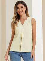 Load image into Gallery viewer, Women's Blouses V Neck Sleeveless Relaxed Flowing Tank Top Style
