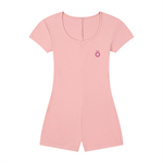Load image into Gallery viewer, Claudia Dual-Function Cape Tie-Waist Romper - In Pink
