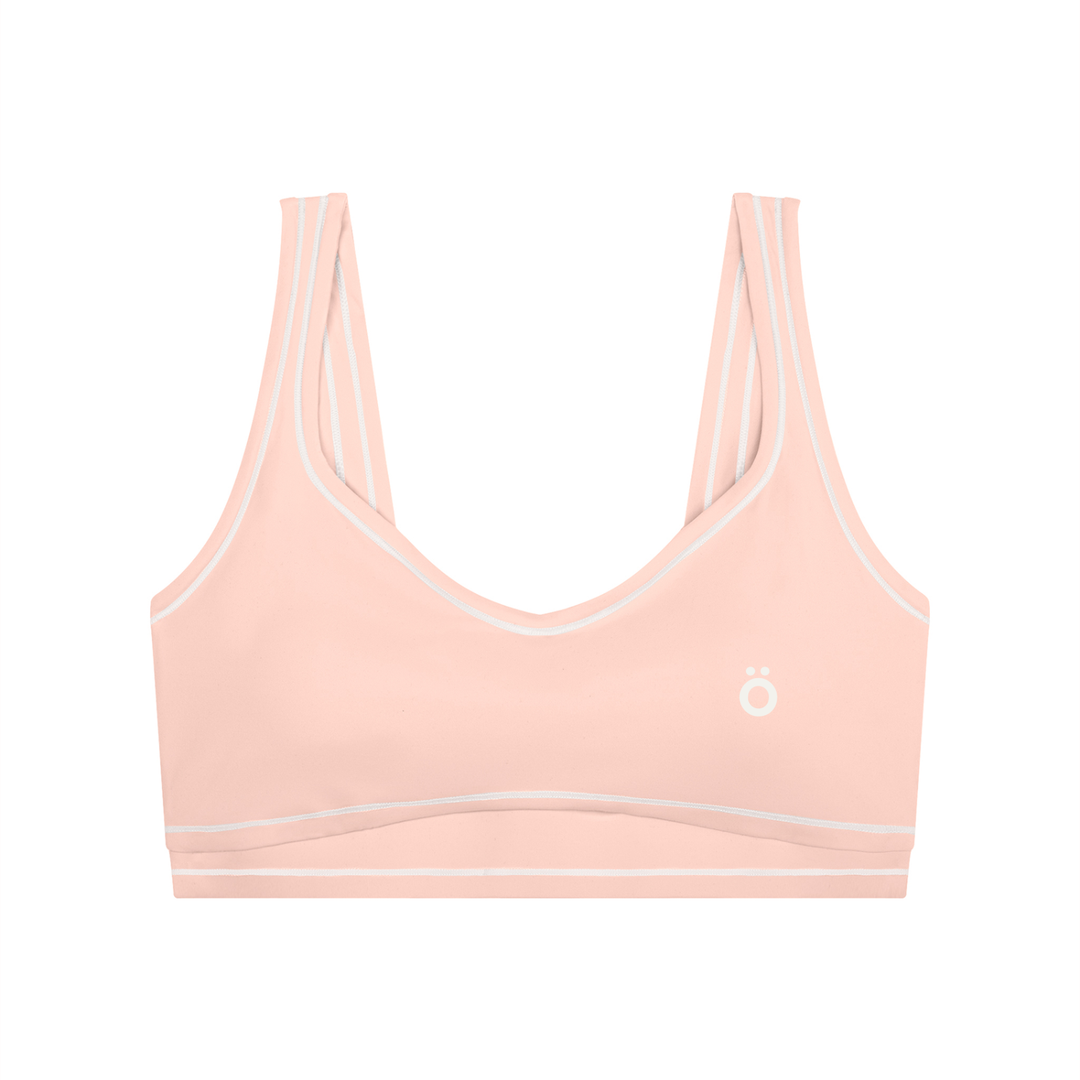 Servilia Topstitching Yoga Sports Bra