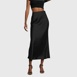 Load image into Gallery viewer, Women's Maxi Skirt High Waist Satin Bias Cut Slip Fitted Casual Going Out Style
