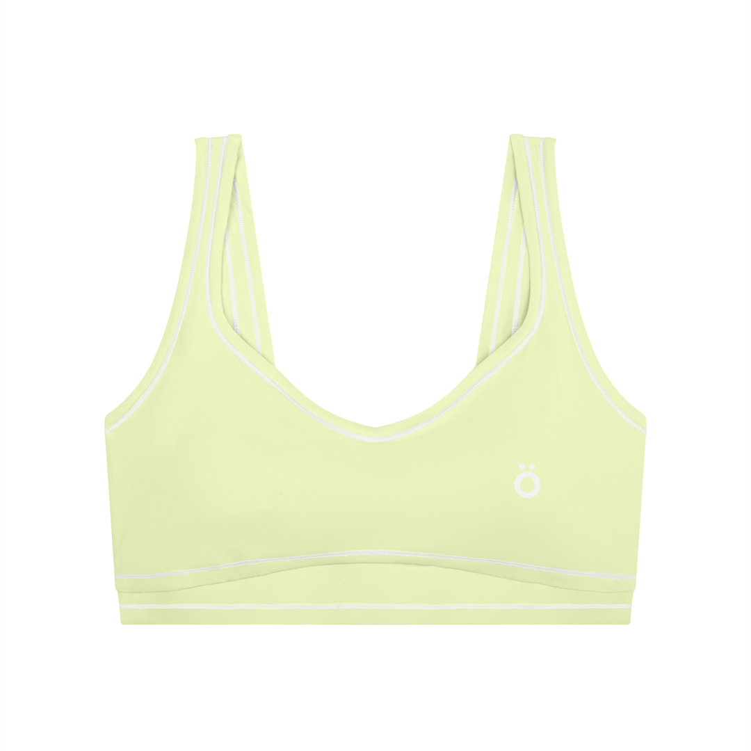 Servilia Topstitching Yoga Sports Bra