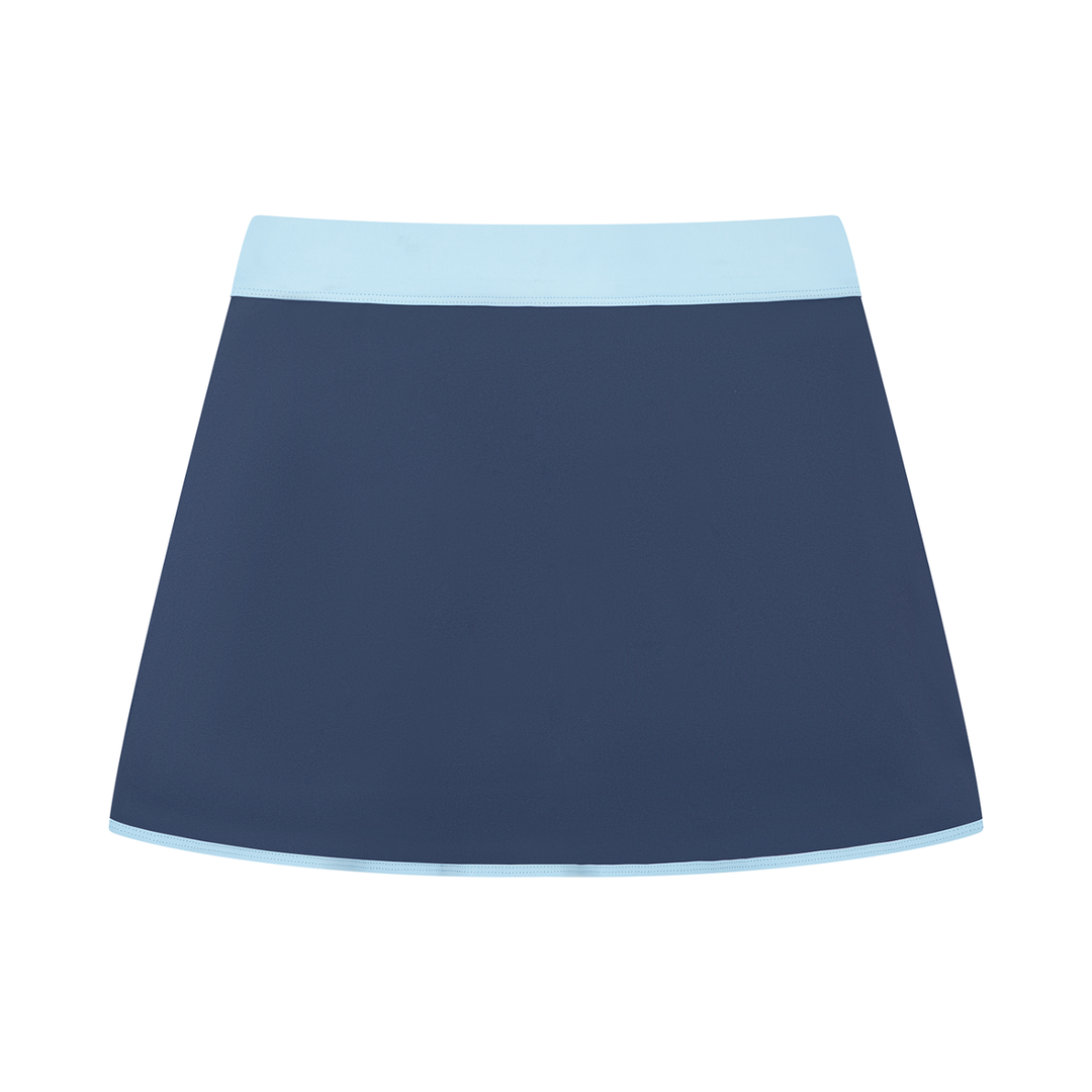 Regina Block A-Line Skort - In Navy Blue