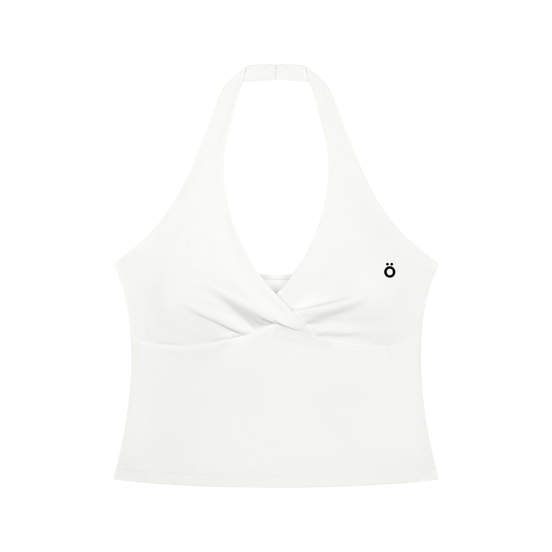 Albina Ruched Halter Yoga Tank Top