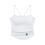Load image into Gallery viewer, Nona Ruched Yoga Tank Top - In White
