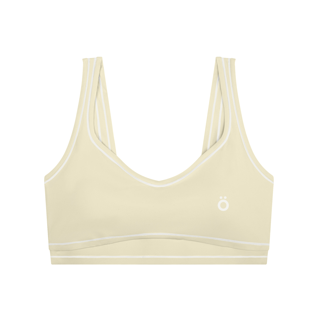 Servilia Topstitching Yoga Sports Bra