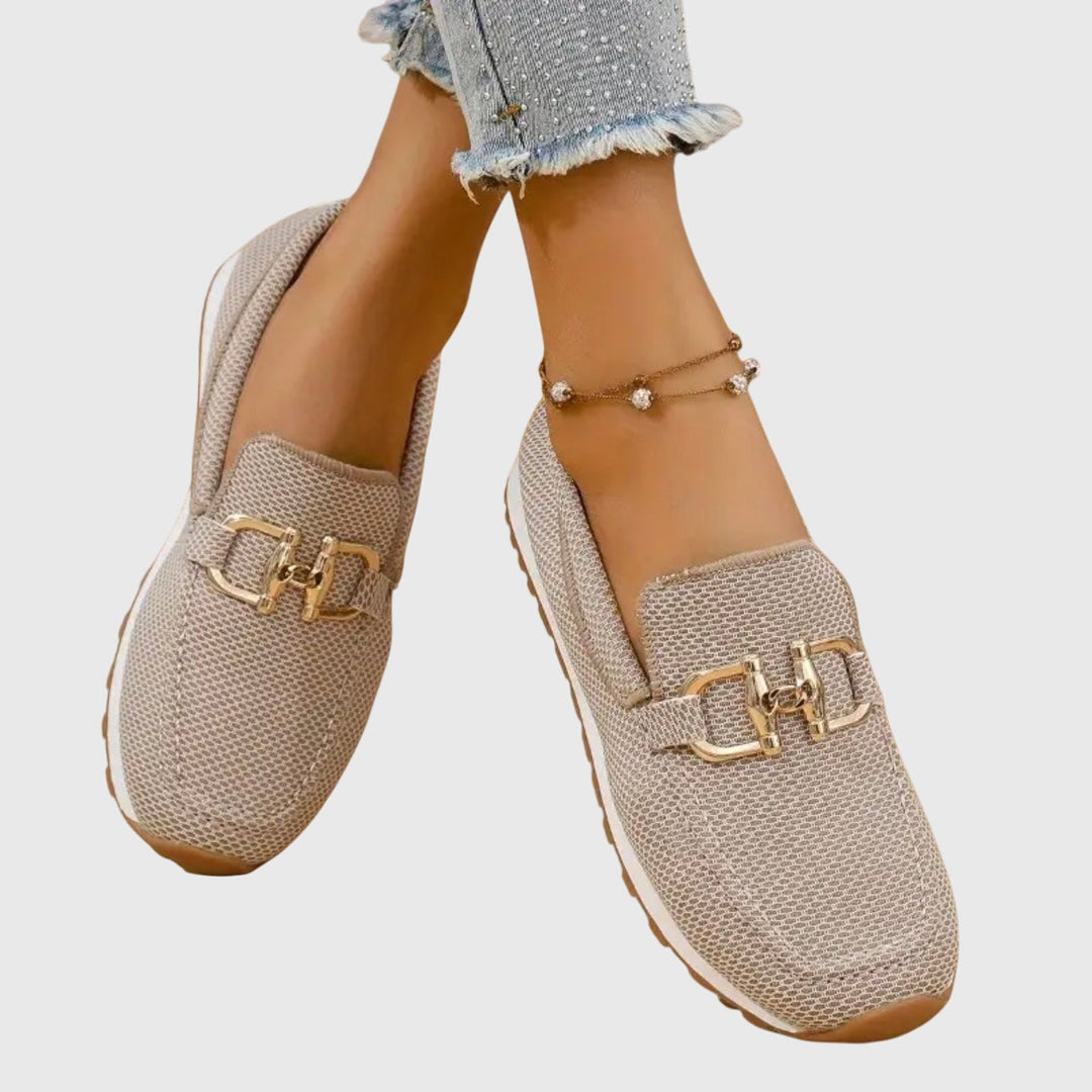 Women's Loafers Buckle Detail Slip On Walking Style