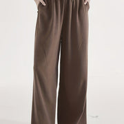 Women's Linen Wide Leg Pants High Waist Flowing Relaxed Casual Style