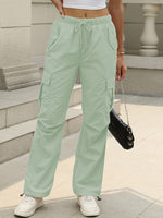 Load image into Gallery viewer, Women's Cargo Pants Drawstring Waist Straight Leg Style
