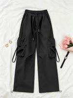 Load image into Gallery viewer, Women's Cargo Pants Drawstring Waist Wide Leg Style

