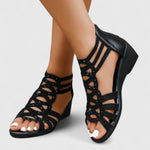 Load image into Gallery viewer, Women's Orthopedic Wedge Sandals Laser Cut Strap Open Toe Style
