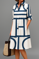 Load image into Gallery viewer, Women's White Shirt Dress Casual Everyday Style
