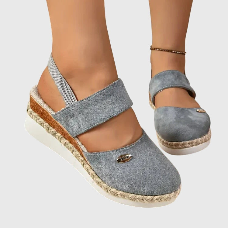 Women's Boho Sandals Beaded Elastic Ankle Strap