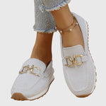 Load image into Gallery viewer, Women's Loafers Buckle Detail Slip On Walking Style
