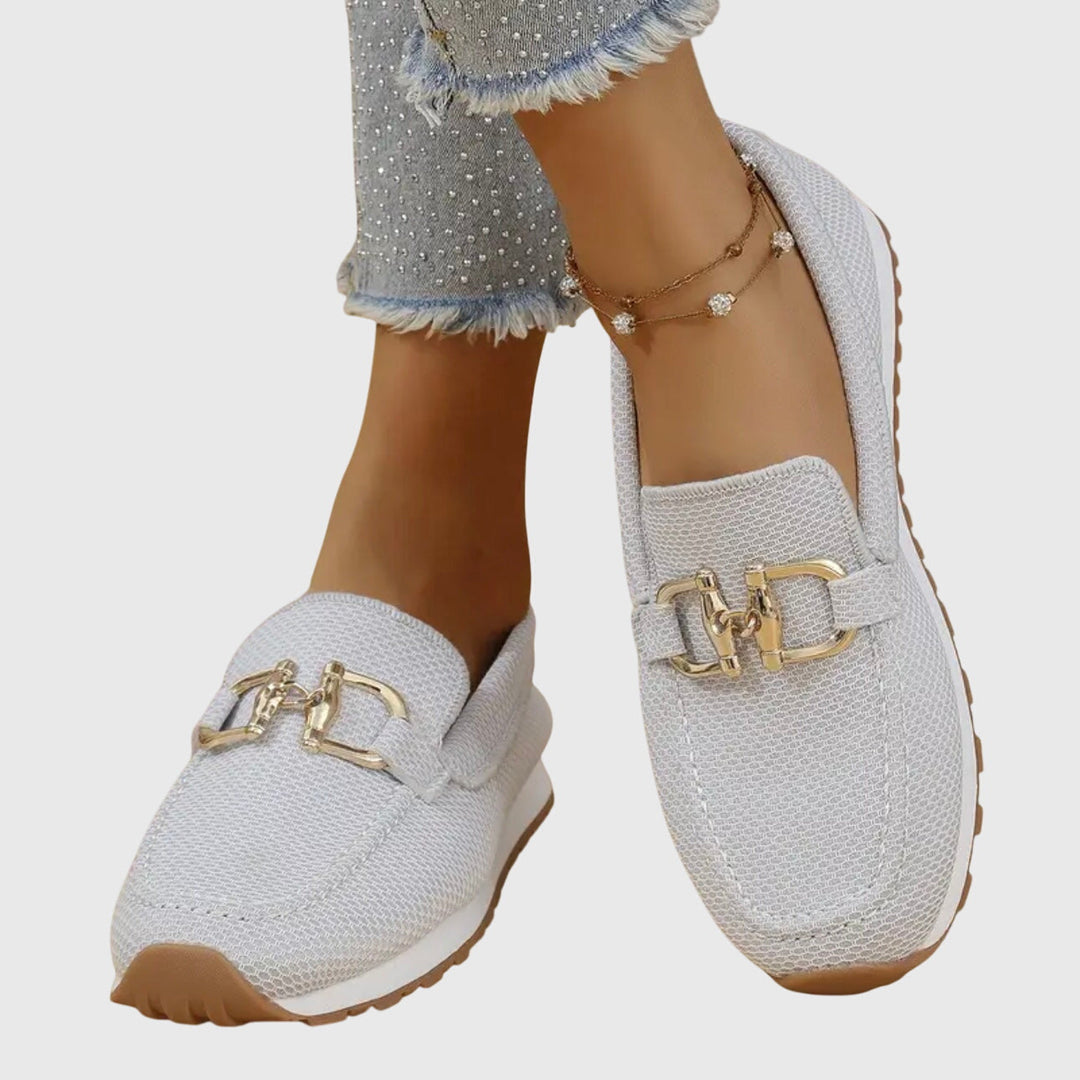 Women's Loafers Buckle Detail Slip On Walking Style