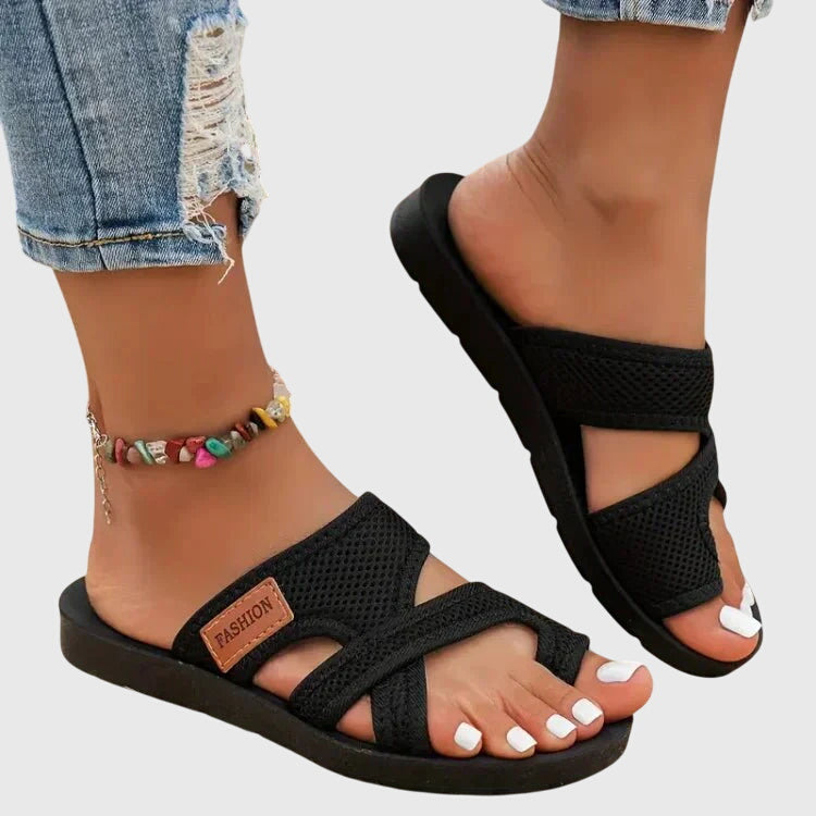 Women's Sandals Mesh Strap Platform Slip On Style