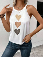 Load image into Gallery viewer, Women's Blouses Halter Neck Gradient Heart Print Sleeveless Casual Summer Top Style
