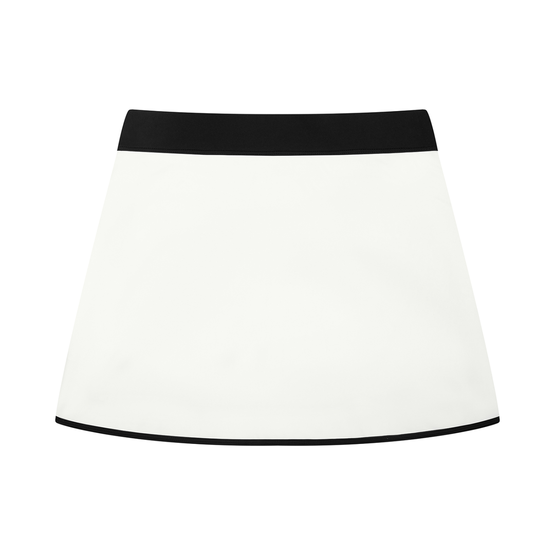 Regina Block A-Line Skort - In White
