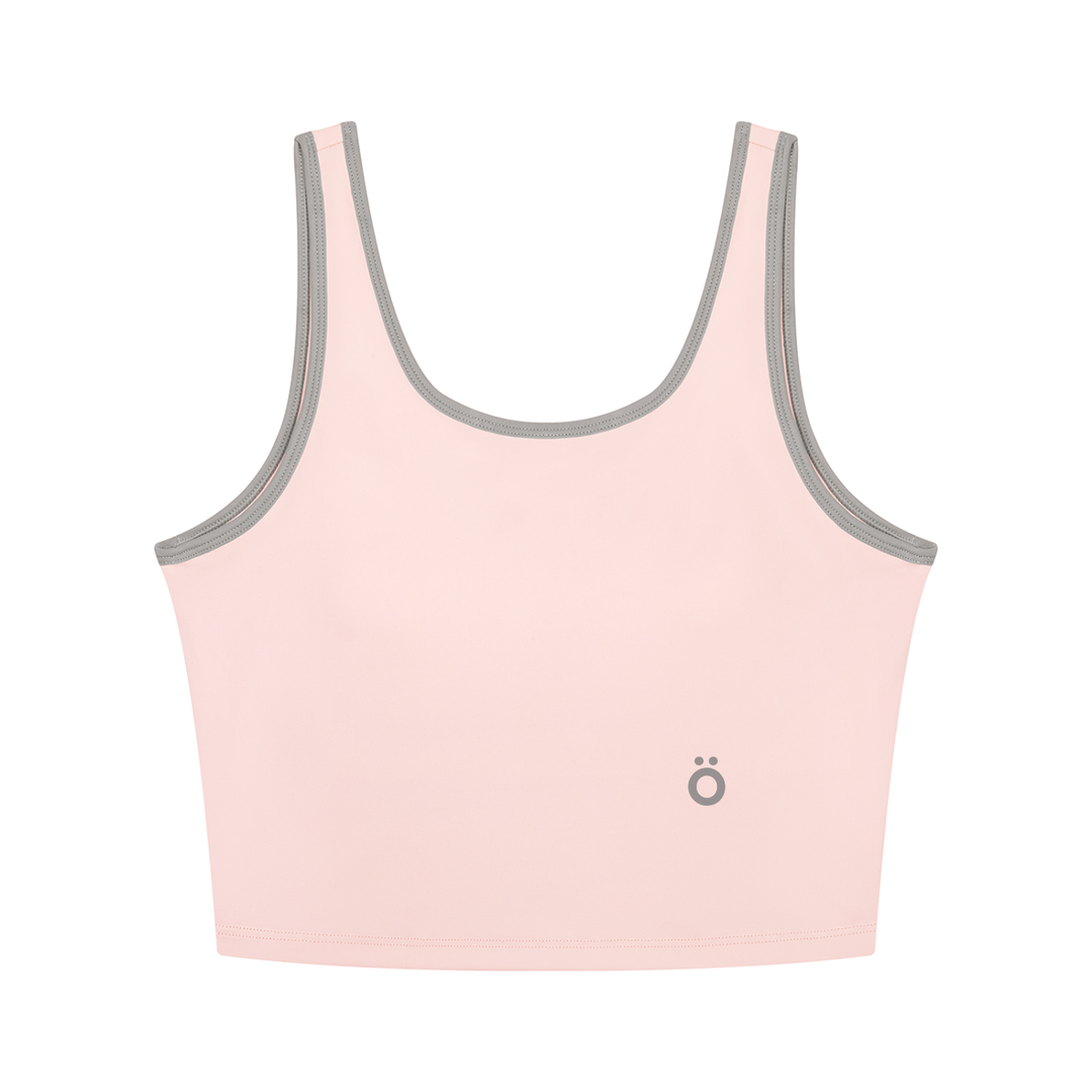 Fulvia Block Yoga Tank Top - In Light Pink