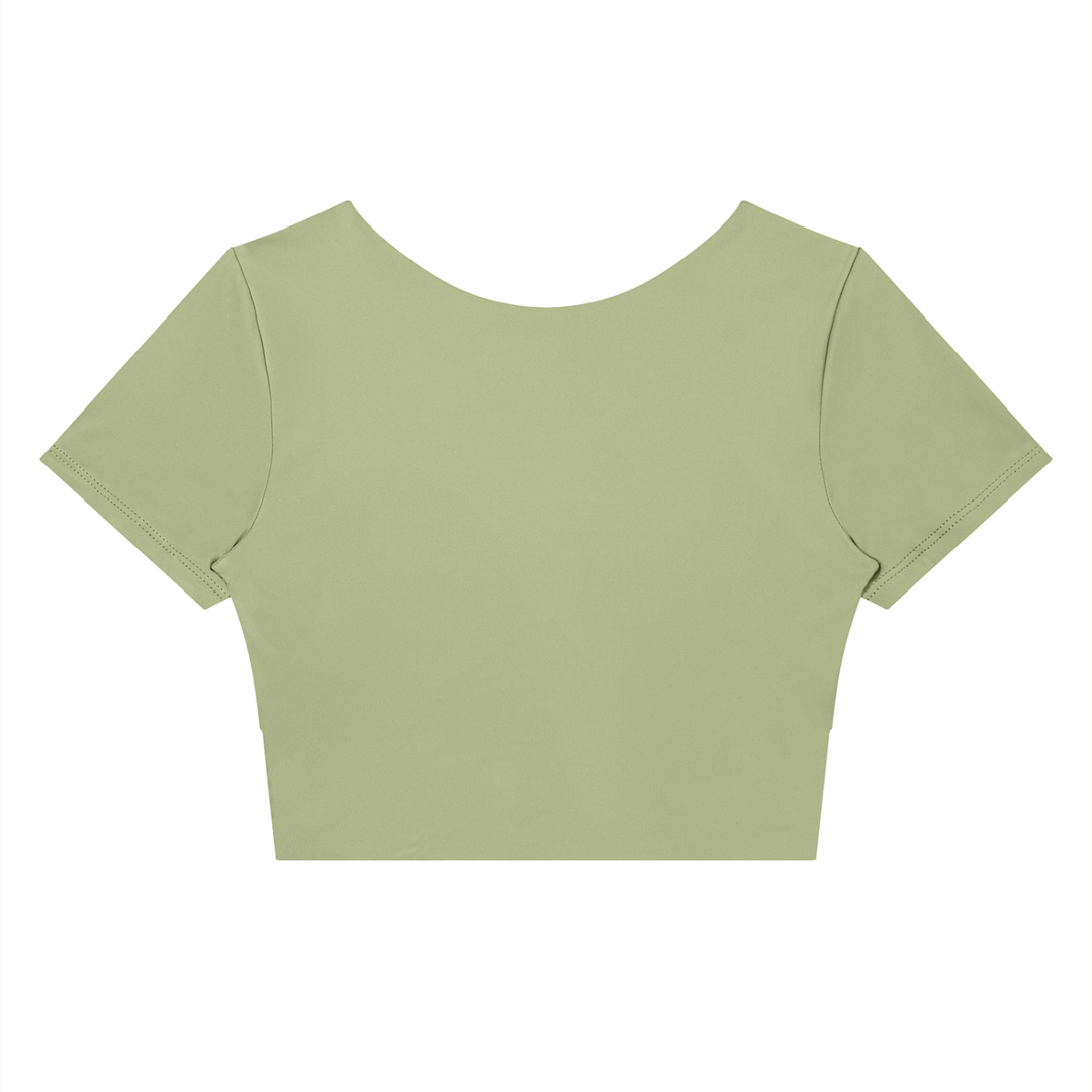 Amara Panelled Crop Yoga T-Shirt