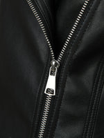 Load image into Gallery viewer, Women's Leather Moto Jacket Notch Lapel Asymmetric Zip Front Fitted Style

