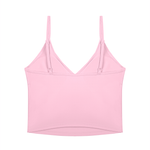 Load image into Gallery viewer, Tertia V-Neck Yoga Tank Top - Pink &amp; White
