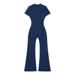 Load image into Gallery viewer, Nova Flared Leg Quarter-Zip Jumpsuit

