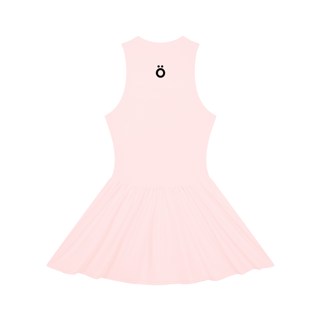 Selena Ruched Sleeveless Full-Zip Dress - In Pink, Light Yellow, & Water Blue