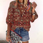 Load image into Gallery viewer, Effortless Floral Blouse for Women with V Neck Button Front Short Sleeve Casual Style
