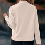 Load image into Gallery viewer, Effortless Draped Open Front Jacket for Women with Waterfall Lapel Long Sleeve Cropped Style

