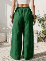 Load image into Gallery viewer, Women's Linen Wide Leg Pants High Waist Pocket Flowing Relaxed Casual Style
