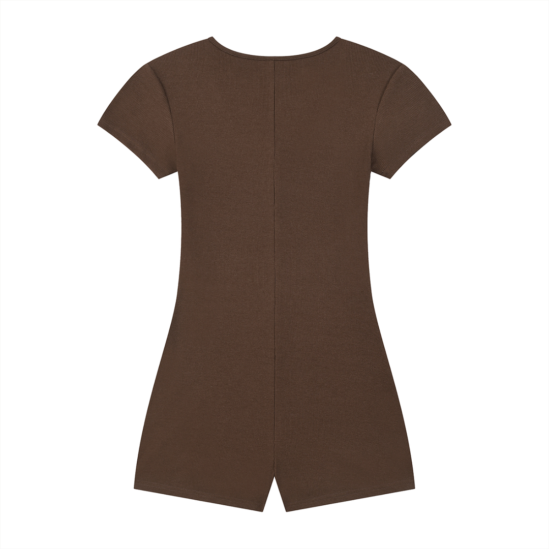 Claudia Dual-Function Cape Tie-Waist Romper