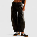 Load image into Gallery viewer, Women's Black Jeans High Waist Relaxed Barrel Leg Curved Style
